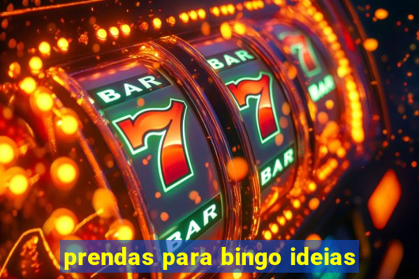 prendas para bingo ideias